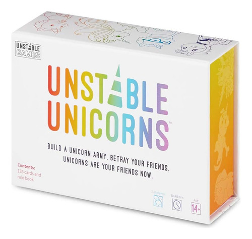 Teeturtle Juego De Cartas Unstable Unicorns Juego De Mesa