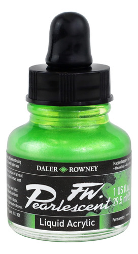 Daler-rowney Fw - Botella De Tinta Acrilica Nacarada Verde G