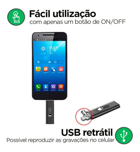 Gravacao Voz Material Para Detetive Particular Pen Drive