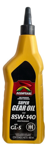 Aceite Roshfrans Trans Estándar 85w140 Api Gl5 Pack 4l