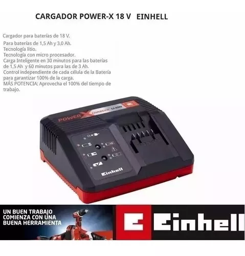 Bateria Cargador Einhell 4ah Rapido 18v Litio Power X Change