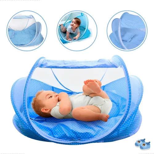 comprar Ninho Redutor Berço Moises Bebê Mosquiteiro Azul Tigercom