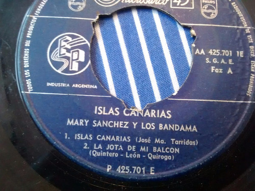 Vinilo Single De Mary Sanchez Y Los Bandama  ( K48