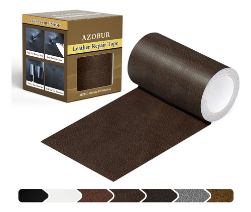 Azbour Leather Repair Tape Patch, 2.4''x15' Super Adhesive,