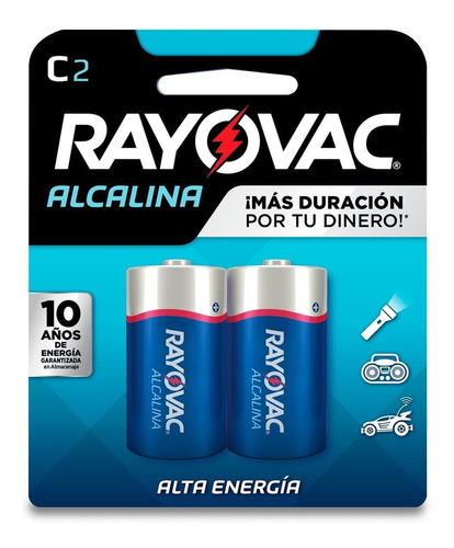Pack X 2 Pilas Alcalinas Tamaño C Rayovac