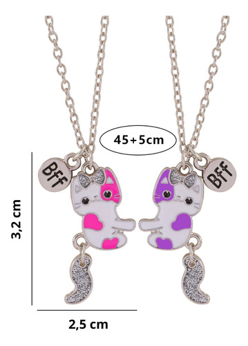 Colar Duplo De Amizade Bff Best Friends Para 2 Amigas