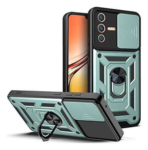 Funda Bracket Para Vivo V23 5g V2130 Verde Plastico
