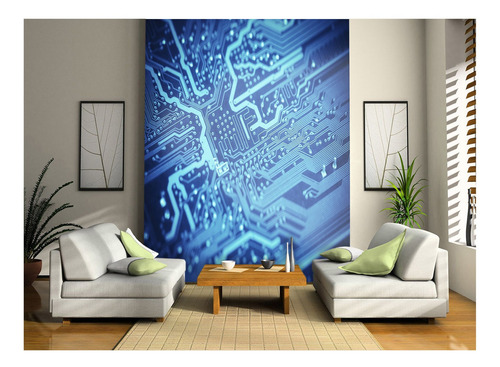 Papel De Parede Tecnologia Assistência Técnica 6,5m² Tec21