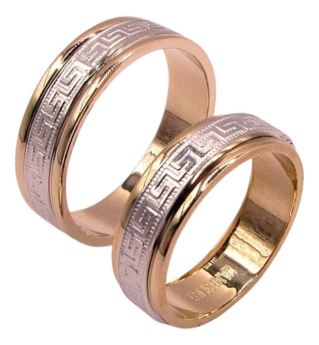 Par Argollas Matrimonio Oro Amarillo 14k 6mm Modelo 517