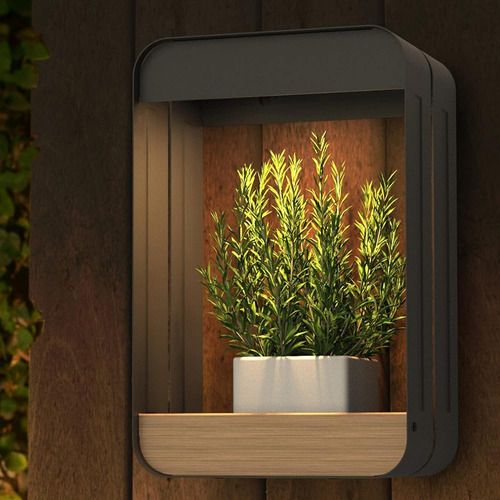 Gran Patio Al Aire Libre Acero Led Solar Power Wall Sconce S