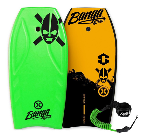 Bodyboard Banga® Oficial Mutant 42  Stringer Carbono + Pita