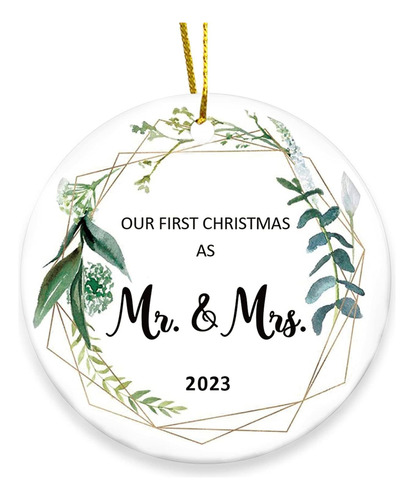 Placa Redonda De Madera De Navidad 2023 Para Decoración Con