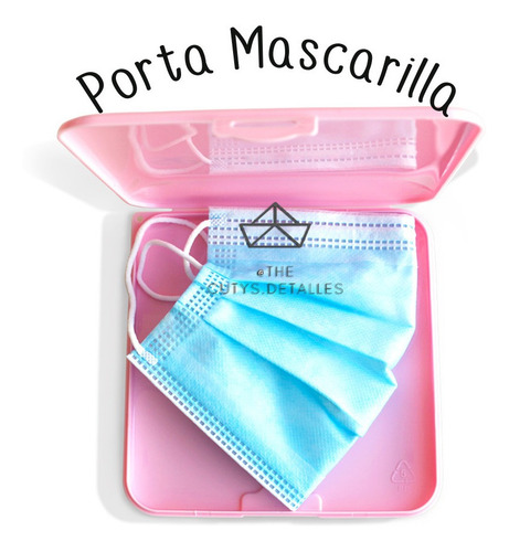 Caja Antibacterial Porta Mascarillas. Estuche Personalizado