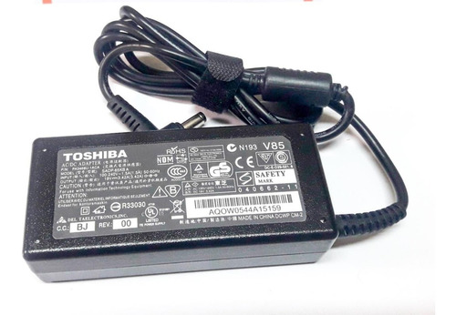 Imagen 1 de 3 de Cargador P/ Toshiba 19v 3.42a L645 L650 L655 L750  C/cable