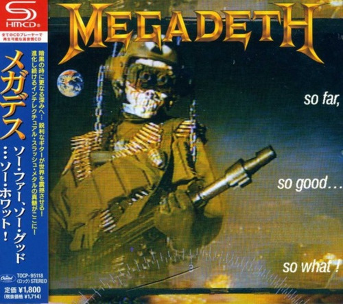 Megadeth - So Far. So Good So What Shm-cd Japan Versión Del Álbum Edición Limitada