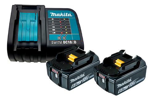 Chave De Impacto 1/2 18v Dtw700 Makita 2 Bat 6a + Jog Soq