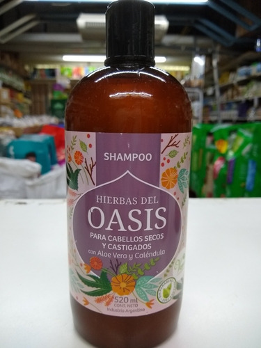 Shampoo * Hierbas Oasis Cabello Secos Castigados Aloe Calend