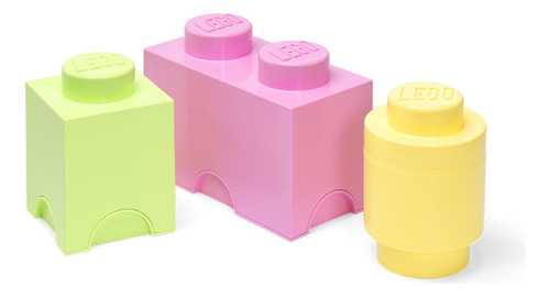 Lego Apilable Multi Pack X 3 Original Contenedor Pastel