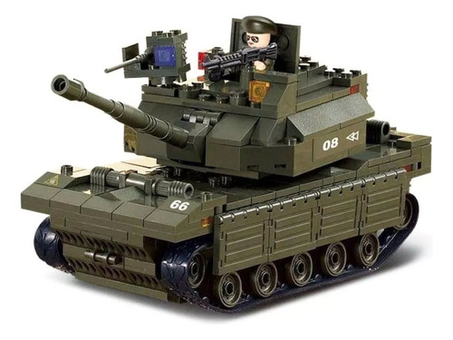Cubic Tanque De Guerra 312 Peças Multikids Compatível Lego