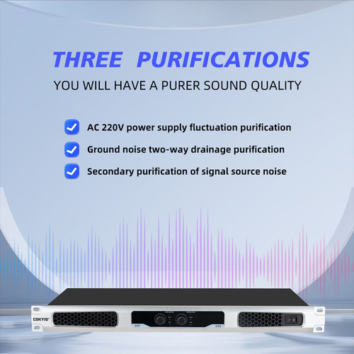 Amplificador De Potência Digital De 2 Canais Com Ventilador