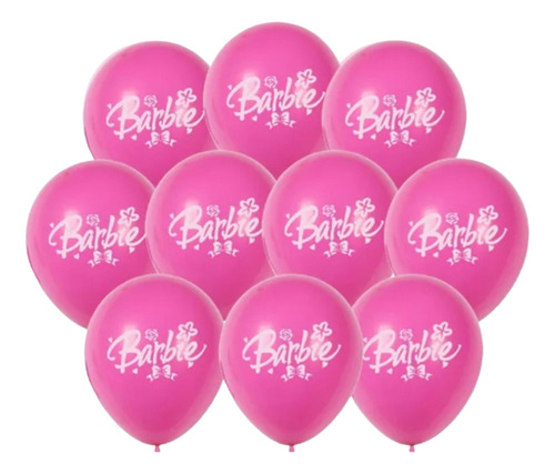 10 Globos Barbie Cumpleaños Happyfiesta Decoración Fiesta 