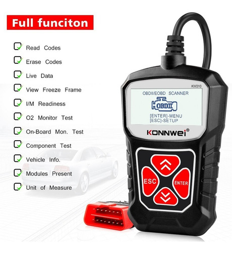 Imagen 4 de 10 de Escaner Auto Obd2 Konnwei Kw310 Diagnostico 21import