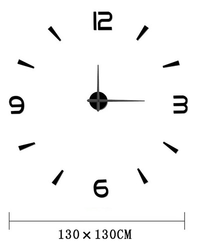 Reloj De Pared Con Pegatinas 3d De Diseño Moderno Y Grande