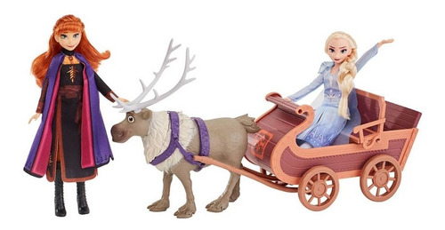 Frozen 2 Seven Y Las Hermanas Elsa Y Anna En Trineo Hasbro.