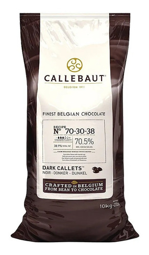 Chocolate Amargo 70% Callebaut Bolsa 10 Kgs.