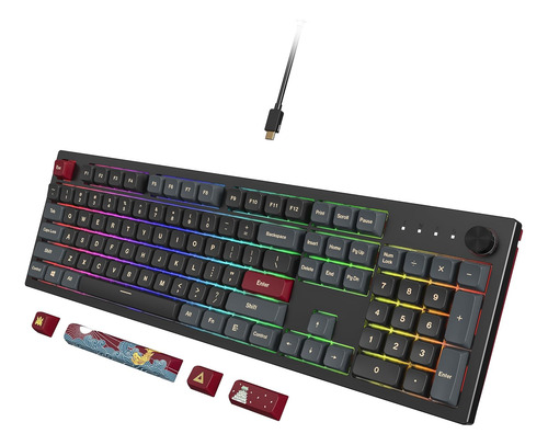 Mkey Teclado Mecánico Juegos: Led Rgb Personalizable, ...