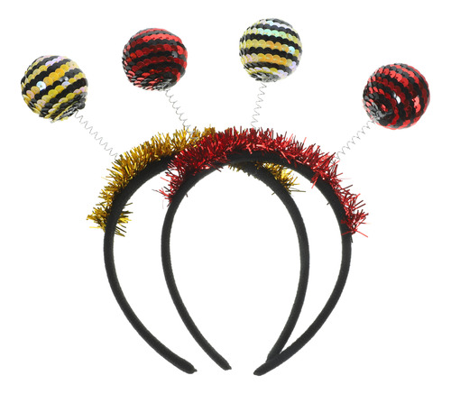 Diademas Tridimensionales Con Lentejuelas Bee, 2 Unidades