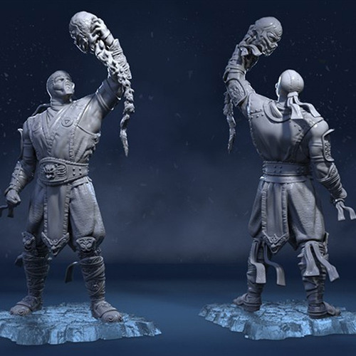 Imagen 2 de 4 de Figura Sub Zero Mortal Kombat Para Pintar Impresion 3d Hq
