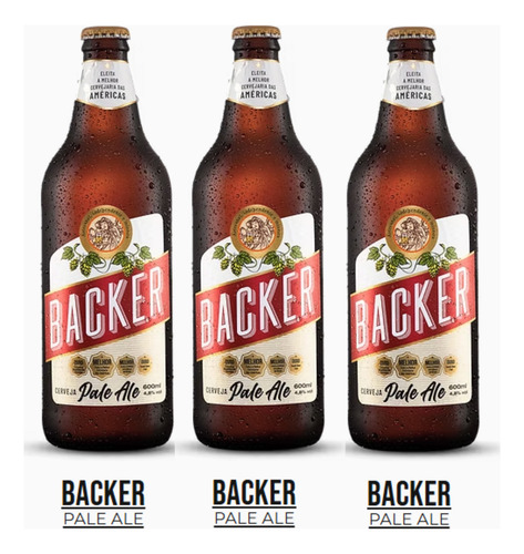 Kit Com 03 Unidades:cervejas Backer Pale Ale Standard Bitte