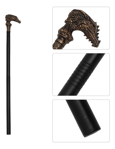 Cetro Dorado Con Forma De Bastón Para Caminar Y Cabeza De Dr