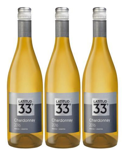 Vino Latitud 33 Chardonnay Blanco 750ml Chardon X3 Oferta