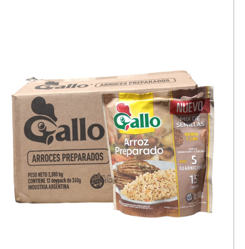 Gallo Arroz Preparado Sabor Mix Semillas X 240 G S/tacc X 12