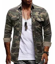 Comprar Chouyatou Camisa De Manga Corta\u002Flarga Con Estampado De Camu