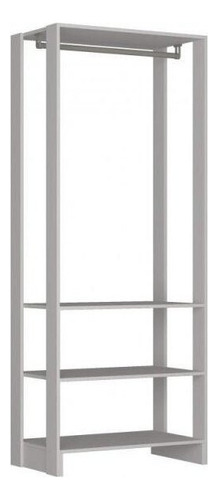 Closet Modulado 2 Peças Com 2 Cabideiros 3 Gavetas E 4