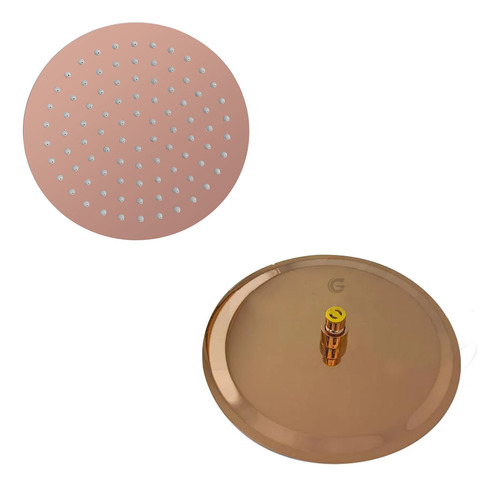 Regadera Ducha Redonda 8 Pulgadas Vintage Rose Gold