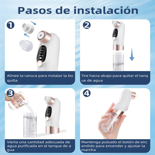 Eléctrico Removedor De Puntos Negros,3 Modos,6 Cabezalesmcd