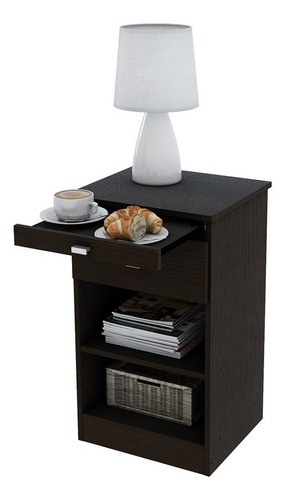 Imagen 1 de 5 de Mesa De Luz Con Desayunador Centro Estant Wengue
