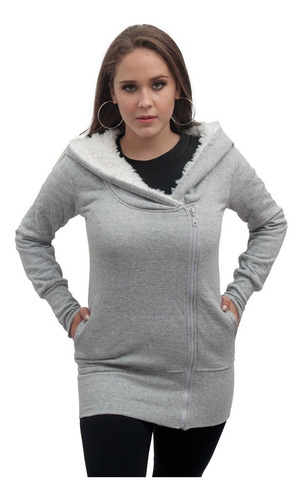 Imagen 5 de 10 de Campera Corderito Invierno Mujer Camperon Moda Urbana A01
