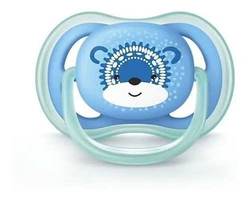 Imagen 1 de 2 de Chupete Avent Ultra Air De 6-18m X1 Unid Celeste Scf542/12