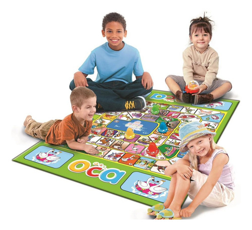 Juego De Mesa Oca Gigante Alfombra 93x130cm Familiar 