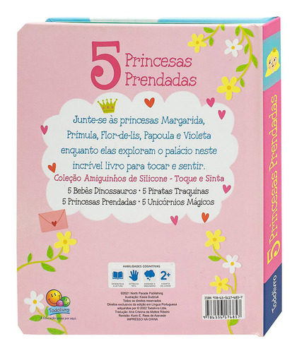 Livro Amiguinhos De Silicone - Toque E Sinta - 5 Princesinhas, De North Parade Publishing. Editora Todolivro, Capa Dura Em Português, 2023