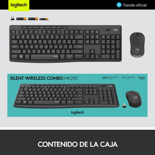 Imagen 9 de 10 de Logitech Mk295, Combo Inalámbrico Silencioso Teclado Y Mouse