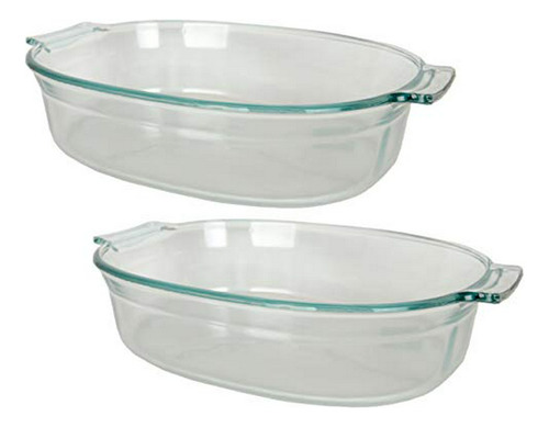 702 2.5 Quart Roaster Glass Dish - 2 Pack