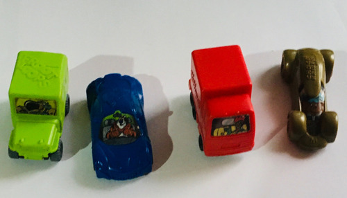 4 Carritos Colección A Escala De Cereales Kellogs Originales Rojo (Usado)