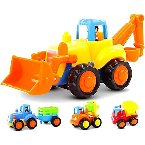 Friction Powered Cars Toys For 18+ Month Old Boys, 4 Pc...