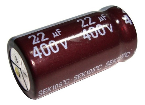 Condensador Electrolitico 22 Uf / 400 V- Paquete 10 Unidades
